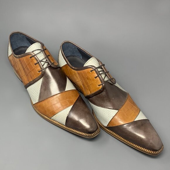 *NEW* / DUCA "Imperio" / Genuine Italian Calfskin / Tri Tone Derby / Men's 14 - Picture 2 of 13